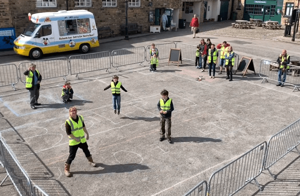 alt="Young Archaeologists Club creating scale plan of the boiler house" 