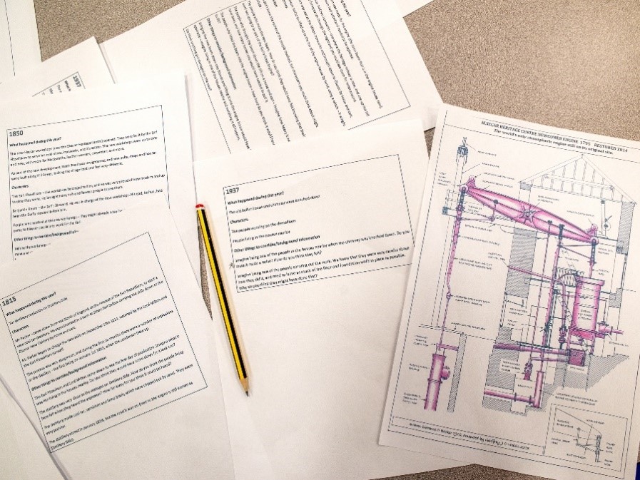 alt="work sheets from workshop"