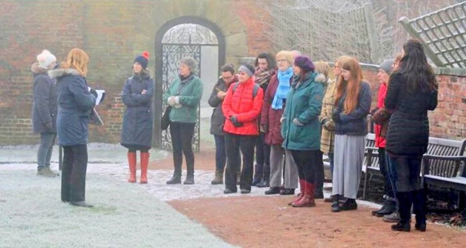 =alt"volunteer group in Cannon Hall walled garden"