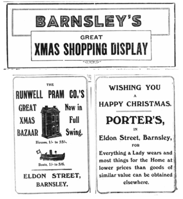 Black and white text advert