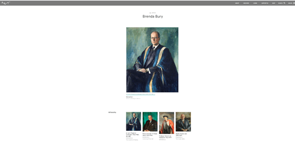 Screenshot of the Art UK website