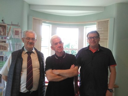 Ian and Ken welcoming visitors to the museum