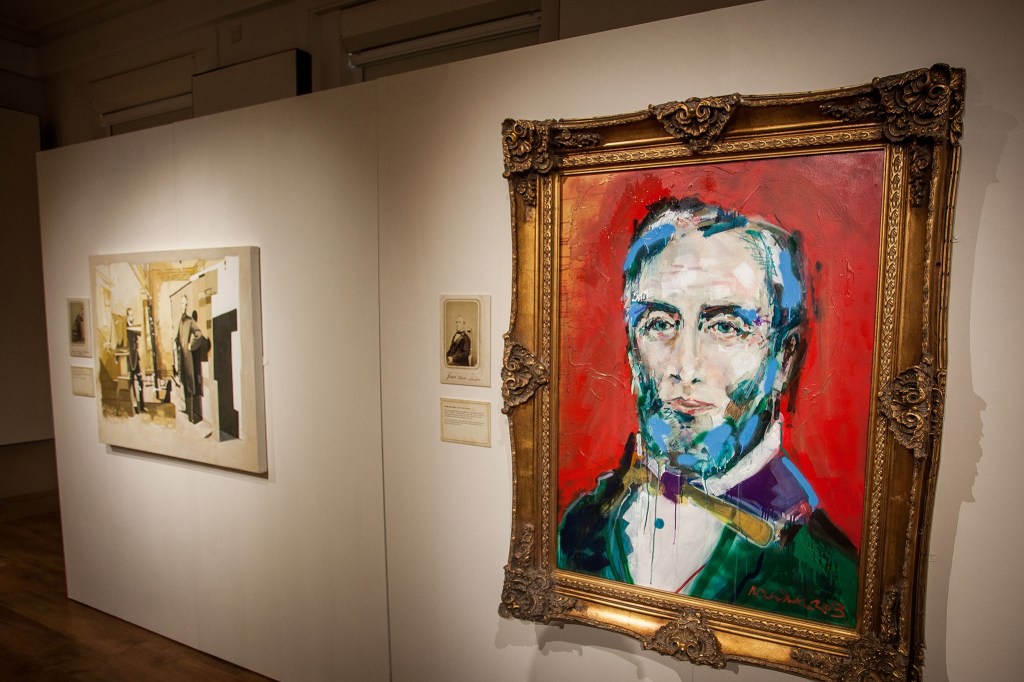 one of the paintings on display 