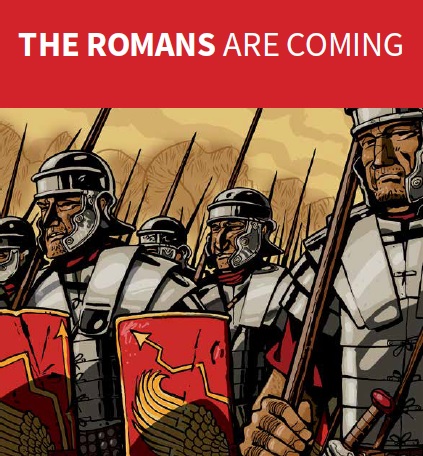 The Romans Are coming, cartoon artwork