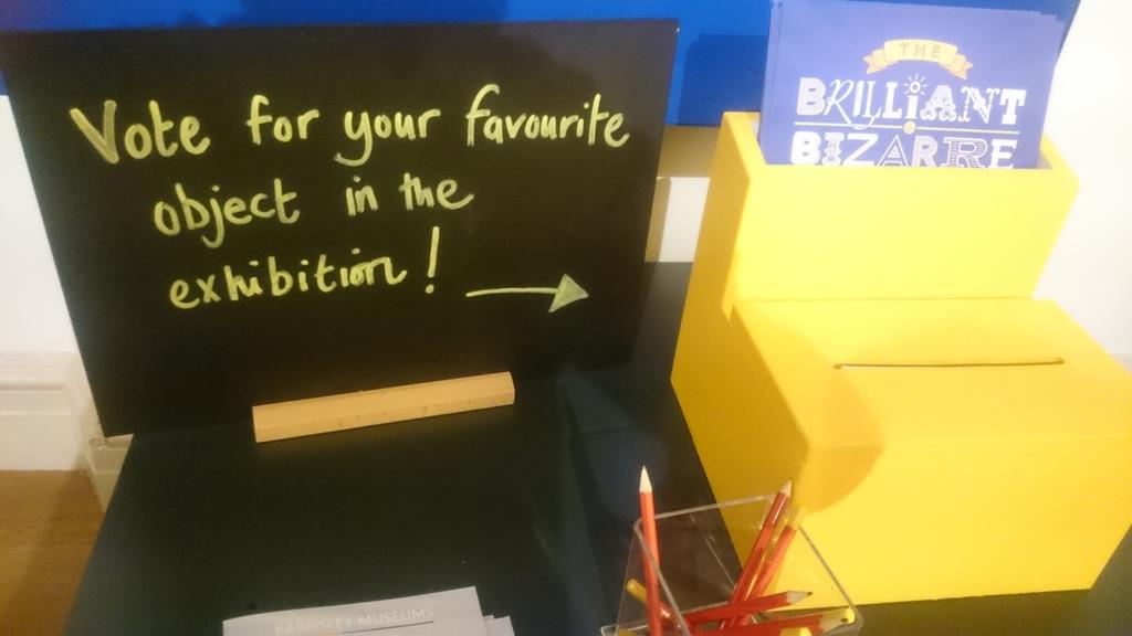 the part of the exhibition where people could vote for their favourite object