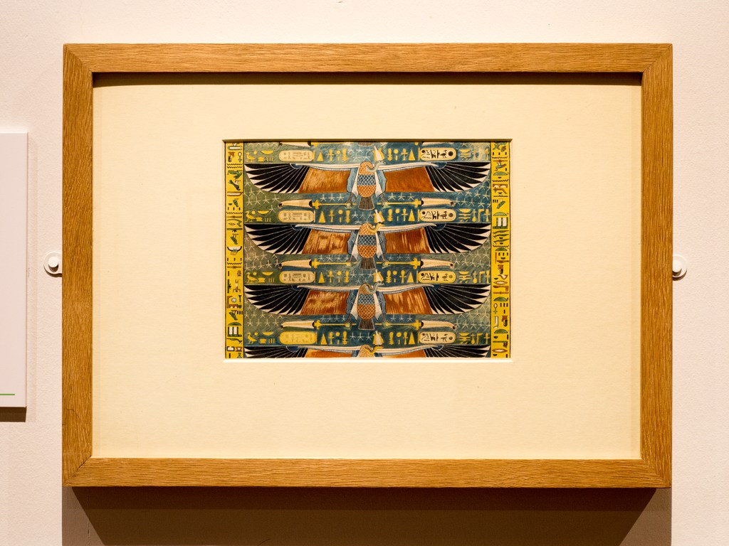 a painting on display