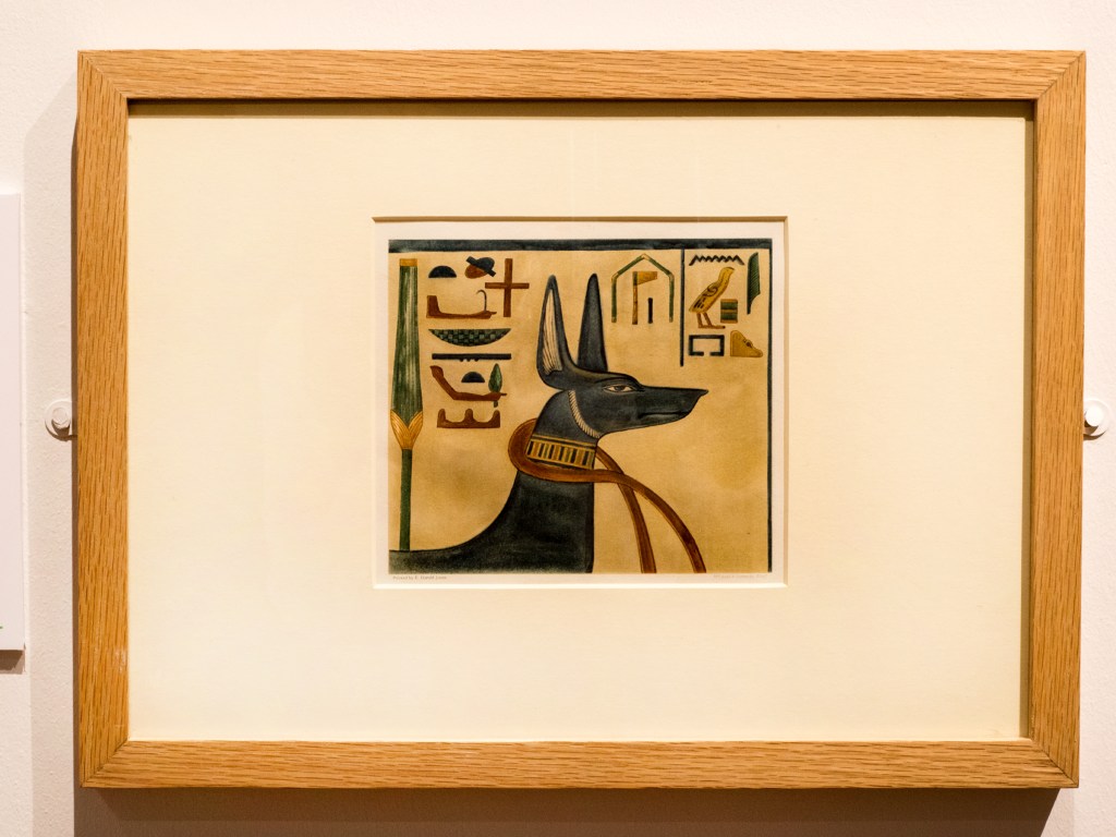 a painting on display