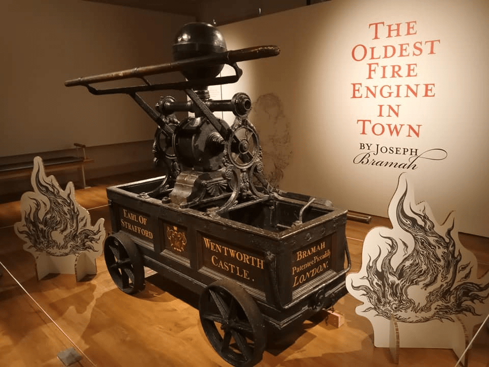 Joseph Bramah's pump on display in the museum