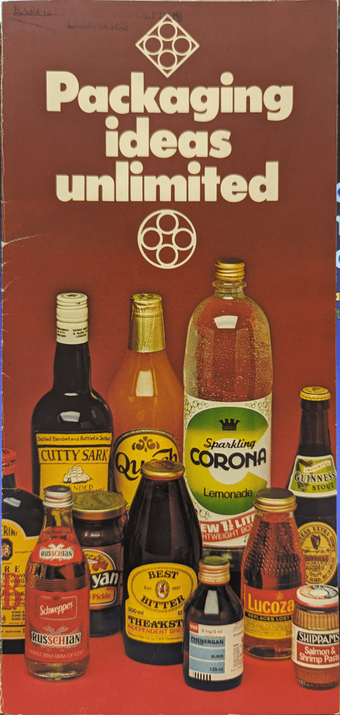 Packaging Ideas unlimited. Various bottles including Corona and Lucozade