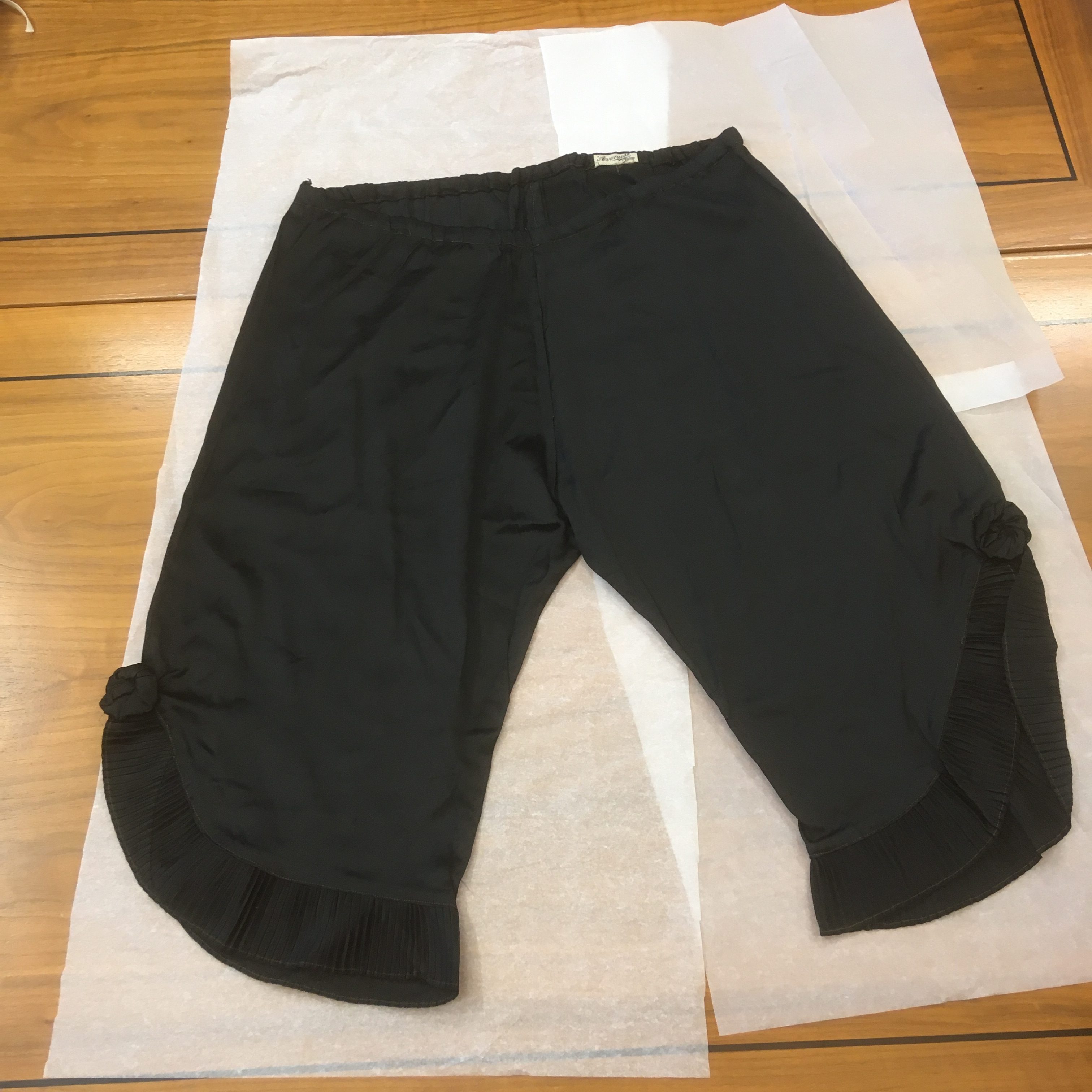 A glamourous pair of black silk woman’s knickers