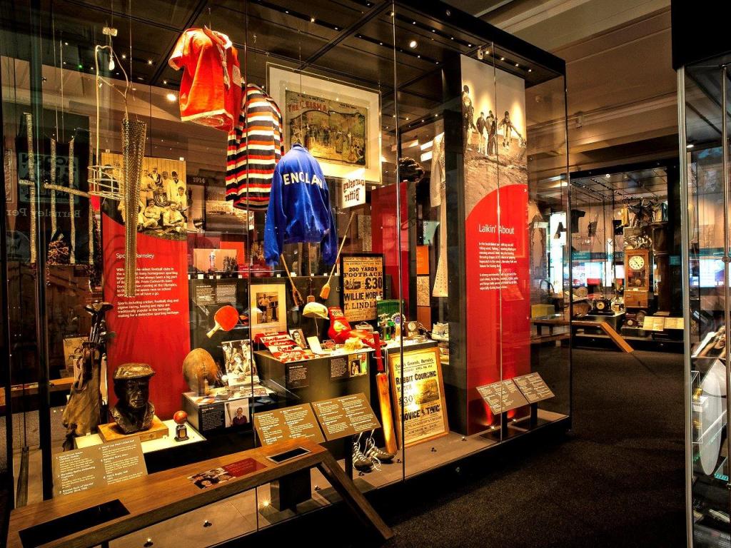 The Barnsley sporting case in the museum