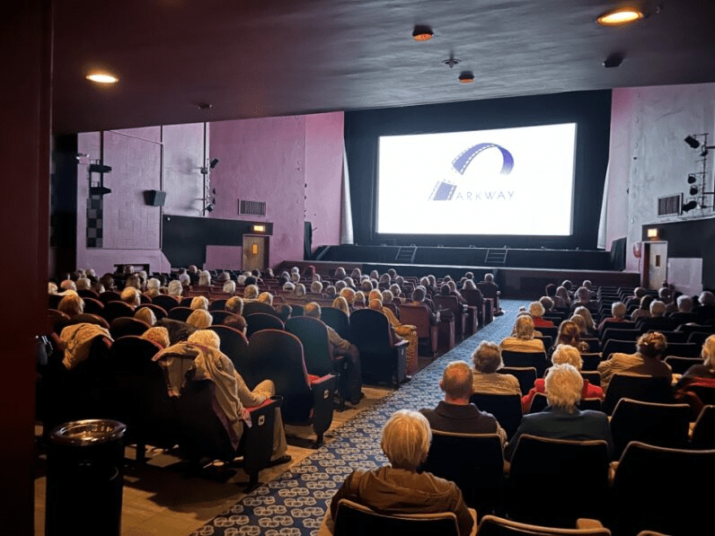 a full house at the Parkway Cinema at the start of one of the film screening