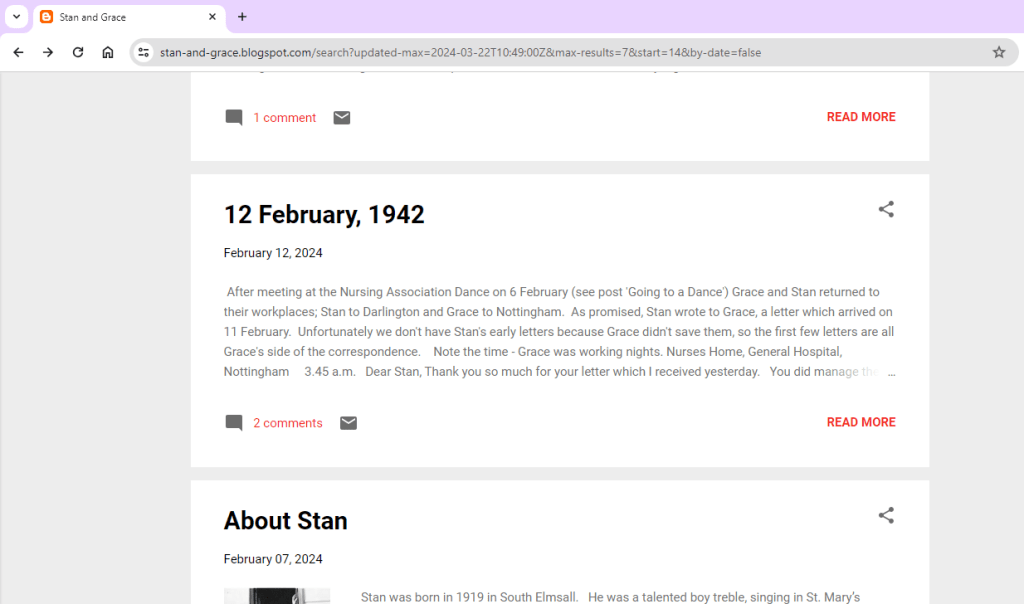 A screenshot of the first letter which you can access via the links in this blog